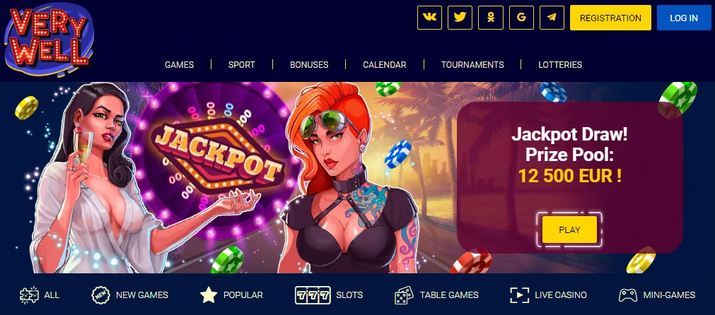 very well casino login