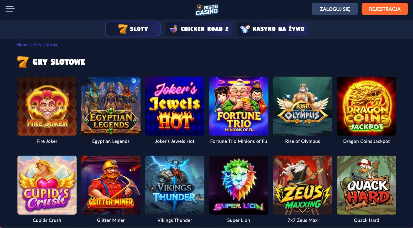 Bison casino game