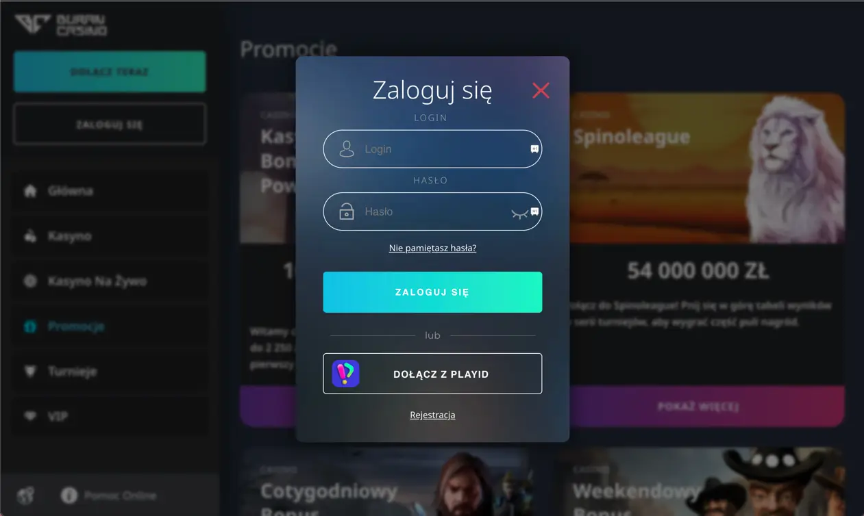 buran casino login