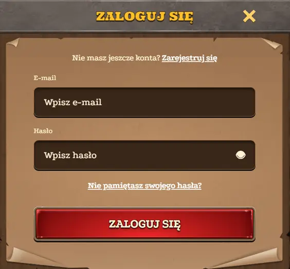 Formularz logowania do Dazardbet Casino